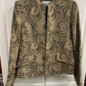 Kasper Women's Gold Patterned Jacket